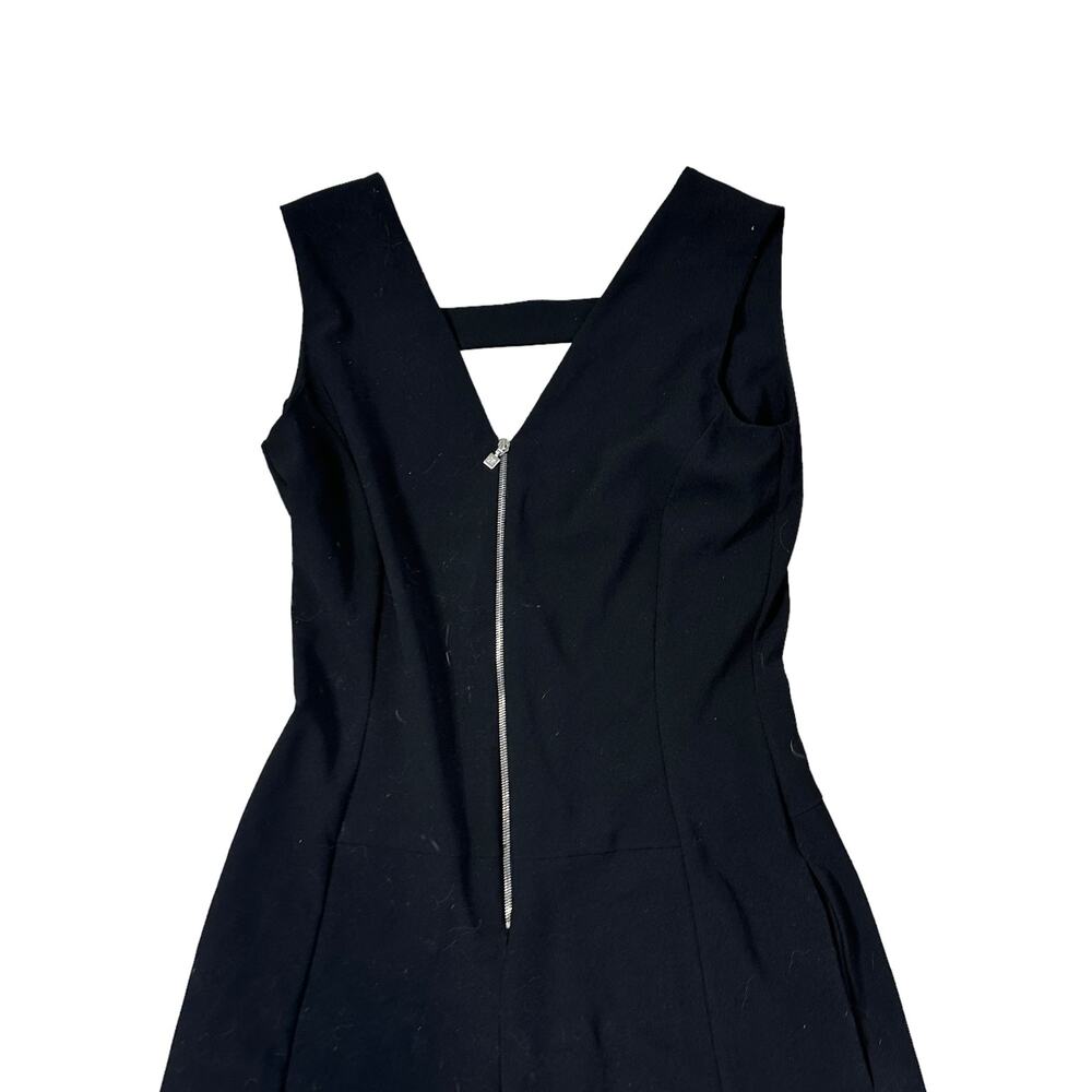 D. Exterior Black Jumpsuit Deep V-Neck Cut Out Sexy Wide Leg Small - Picture 6 of 7